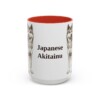 15oz Japanese Akitainu Mug, Red, front view