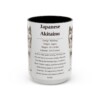 15oz Japanese Akitainu Mug, Black, front view