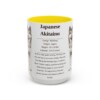 15oz Japanese Akitainu Mug, Yellow, front view