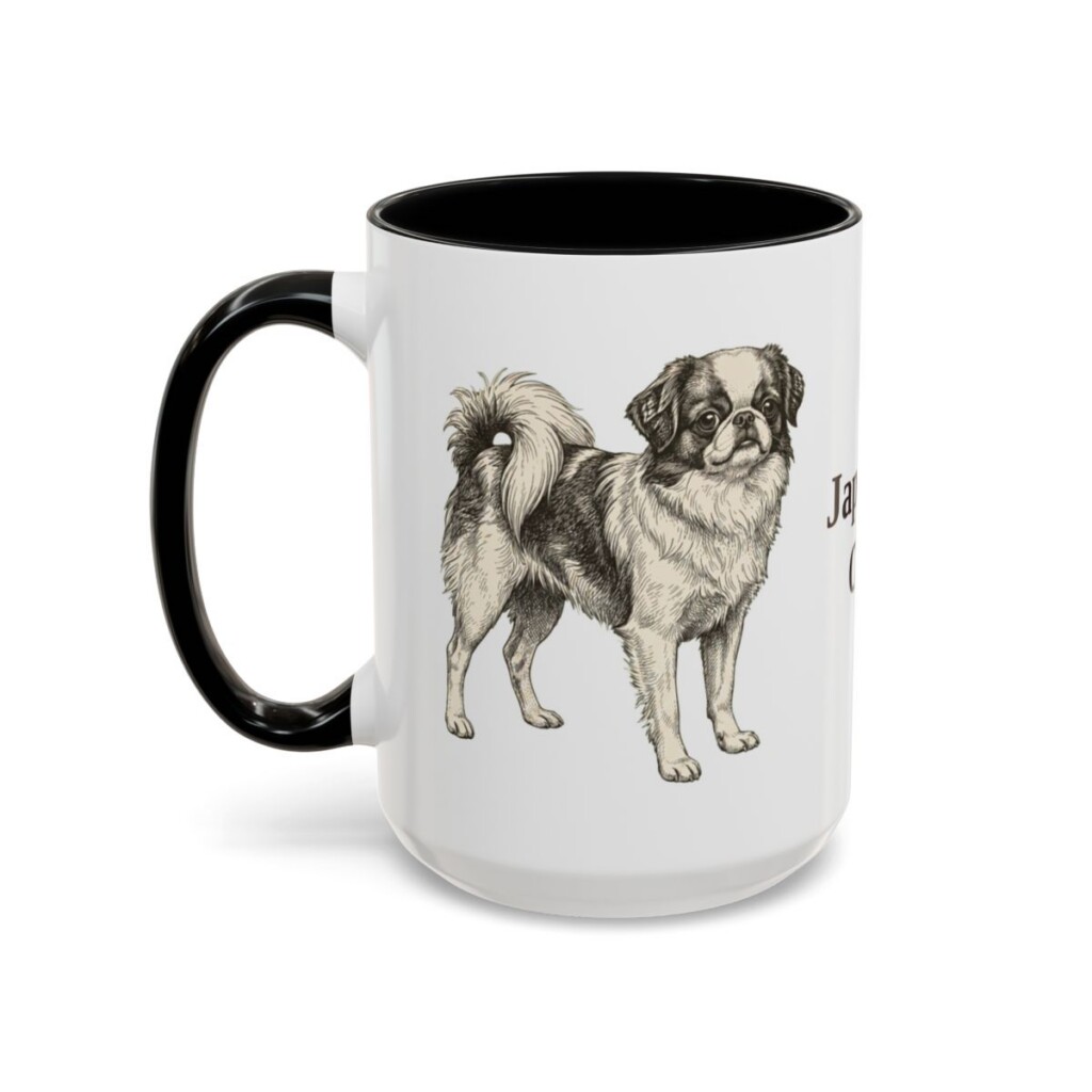 15oz Japanese Chin Mug, Black, left side view