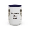 15oz-japanese-chin-mug-dad-navy 15oz Japanese Chin Dog Dad Mug, Navy, front view