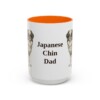 15oz-japanese-chin-mug-dad-orange 15oz Japanese Chin Dog Dad Mug, Orange, front view