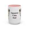 15oz-japanese-chin-mug-dad-pink 15oz Japanese Chin Dog Dad Mug, Pink, front view