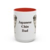 15oz-japanese-chin-mug-dad-red 15oz Japanese Chin Dog Dad Mug, Red, front view