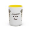 15oz-japanese-chin-mug-dad-yellow 15oz Japanese Chin Dog Dad Mug, Yellow, front view