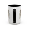 15oz Funny Japanese Chin Mug, Black, back view