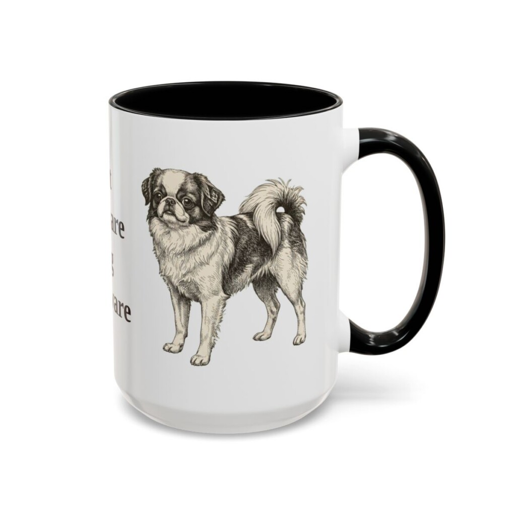 15oz Funny Japanese Chin Mug, Black, right side view