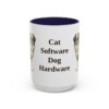 15oz Funny Japanese Chin Mug, Navy, front view