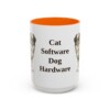 15oz Funny Japanese Chin Mug, Orange, front view