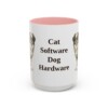 15oz Funny Japanese Chin Mug, Pink, front view