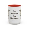 15oz Funny Japanese Chin Mug, Red, front view