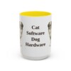 15oz Funny Japanese Chin Mug, Yellow, front view