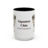 15oz Japanese Chin Latin Mug, Black, front view