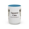 15oz Japanese Chin Latin Mug, Light Blue, front view