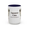 15oz Japanese Chin Latin Mug, Navy, front view