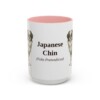 15oz Japanese Chin Latin Mug, Pink, front view