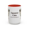 15oz Japanese Chin Latin Mug, Red, front view