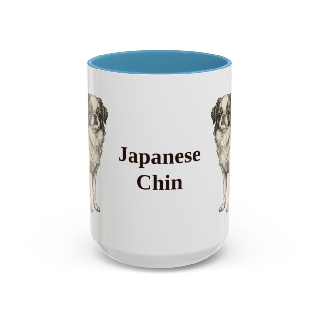 15oz Japanese Chin Mug, Light Blue, front view