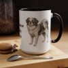 15oz Japanese Chin Dog Mom Mug, Black, lifestyle photo