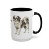 15oz Japanese Chin Dog Mom Mug, Black, right side view