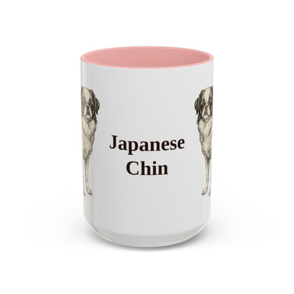 15oz Japanese Chin Mug, Pink, front view