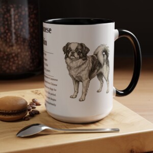 15oz Japanese Chin Mug, Black, lifestyle photo