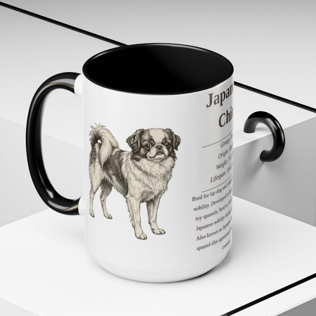 15oz Japanese Chin Mug, Black, lifestyle photo