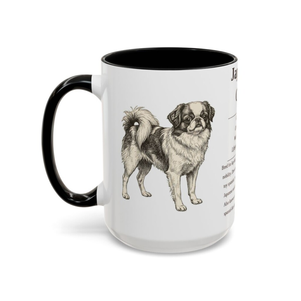 15oz Japanese Chin Mug, Black, left side view