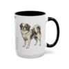 15oz Japanese Chin Mug, Black, right side view