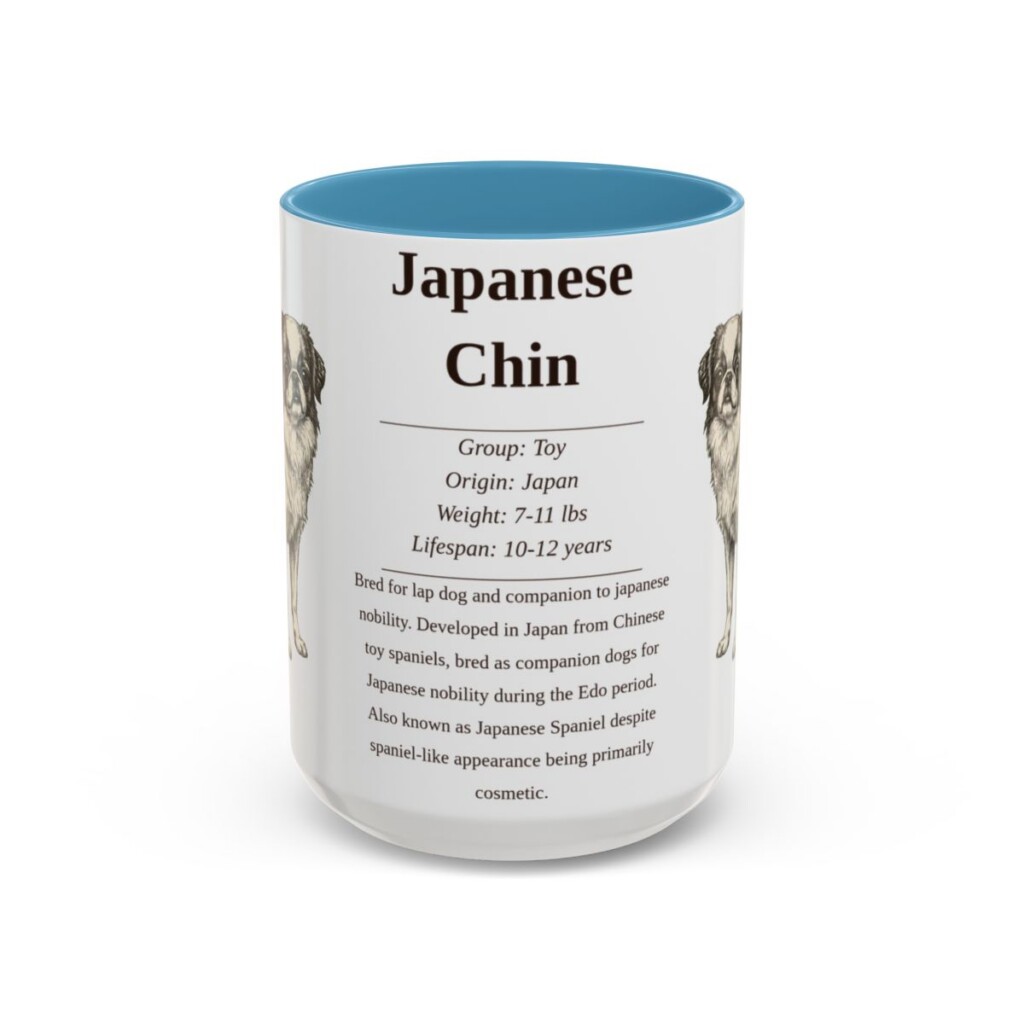 15oz Japanese Chin Mug, Light Blue, front view