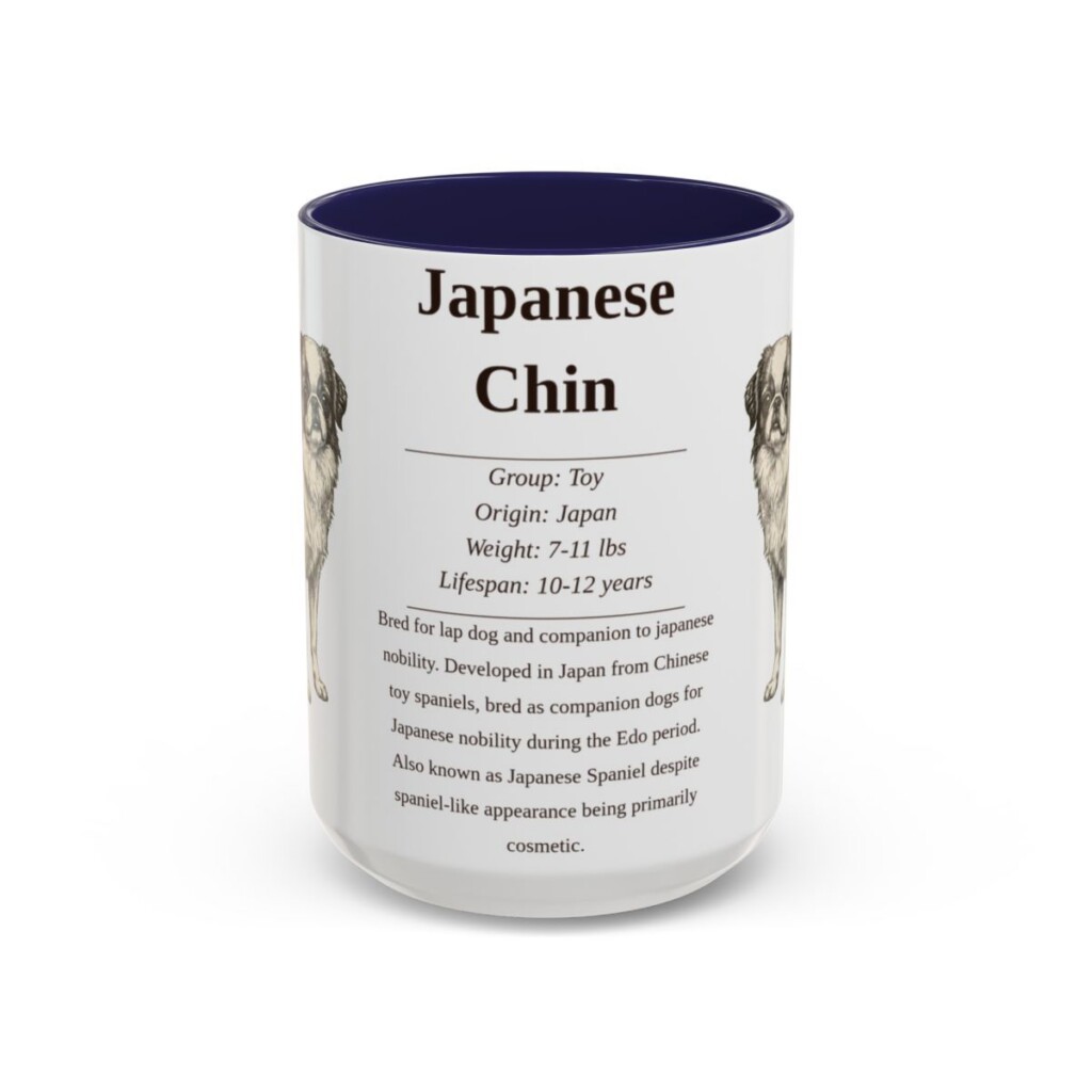 15oz Japanese Chin Mug, Navy, front view