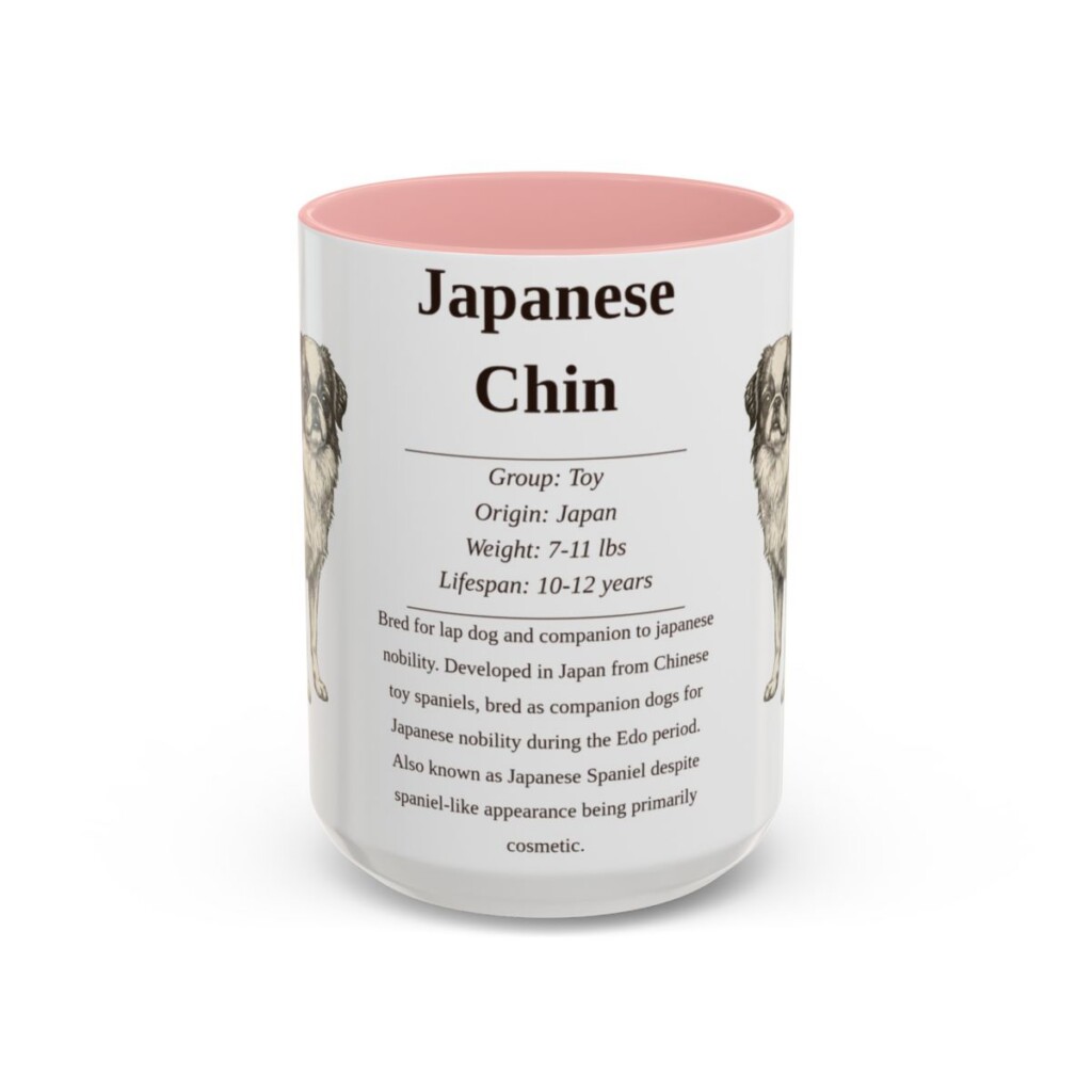 15oz Japanese Chin Mug, Pink, front view