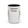 15oz Japanese Terrier Mug, Black, front view
