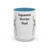 15oz-japanese-terrier-mug-dad-light-blue 15oz Japanese Terrier Dog Dad Mug, Light Blue, front view