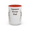 15oz-japanese-terrier-mug-dad-red 15oz Japanese Terrier Dog Dad Mug, Red, front view