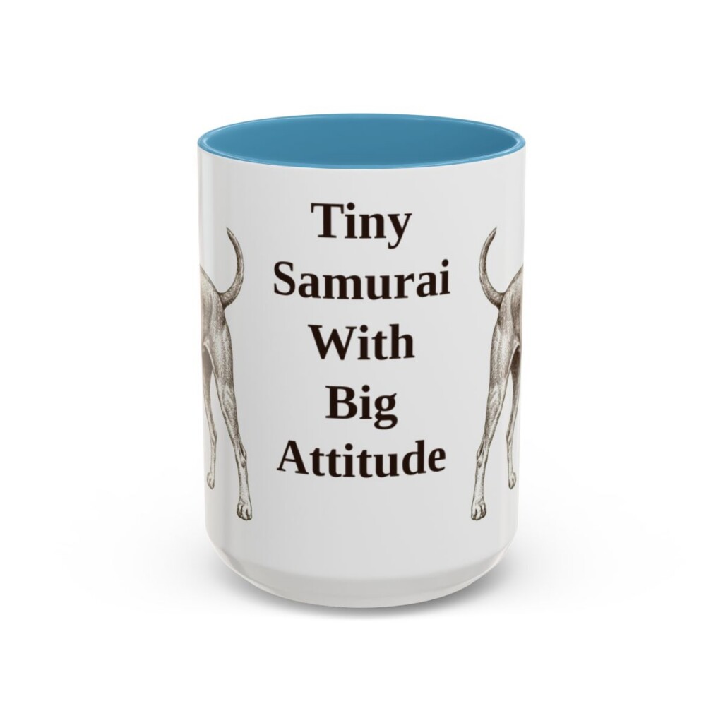 15oz-japanese-terrier-mug-humor-light-blue 15oz Funny Japanese Terrier Mug, Light Blue, front view