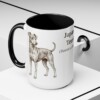 15oz Japanese Terrier Latin Mug, Black, lifestyle photo