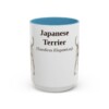 15oz Japanese Terrier Latin Mug, Light Blue, front view