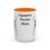 15oz Japanese Terrier Dog Mom Mug, Orange, front view