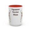 15oz Japanese Terrier Dog Mom Mug, Red, front view