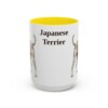 15oz Japanese Terrier Mug, Yellow, front view