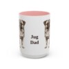 15oz Jug Dog Dad Mug, Pink, front view