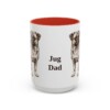 15oz Jug Dog Dad Mug, Red, front view