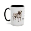 15oz Funny Jug Mug, Black, left side view