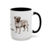 15oz Funny Jug Mug, Black, right side view