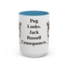 15oz Funny Jug Mug, Light Blue, front view