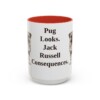 15oz Funny Jug Mug, Red, front view