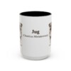 15oz Jug Latin Mug, Black, front view