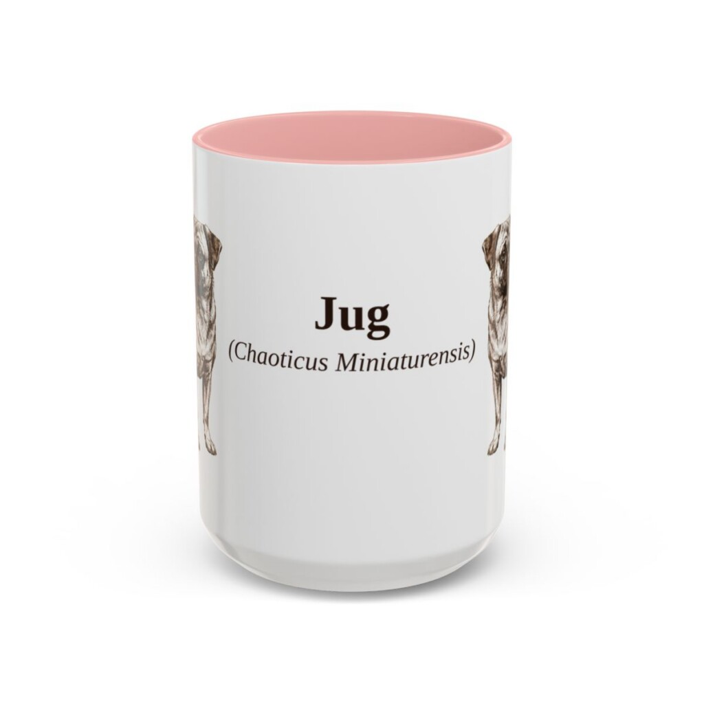 15oz Jug Latin Mug, Pink, front view