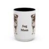15oz Jug Dog Mom Mug, Black, front view